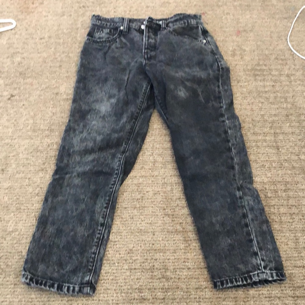 Black jeans strait leg high rise